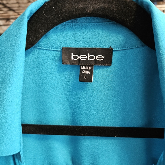 Bebe Turquoise Collared Bodysuit - Picture 5 of 6